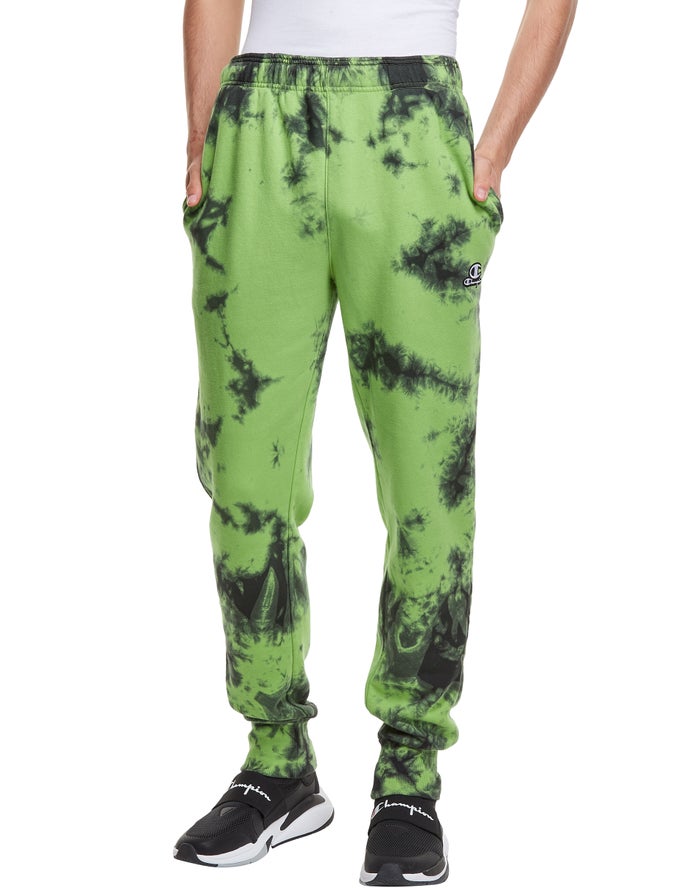 Champion Joggingbroek Heren - Groen/Zwart - Galaxy Dye ( 529746-EVR )